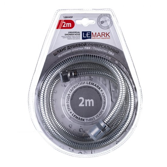 Шланг для душа Lemark 2000 мм прозрачный ПВХ (LE8045P)