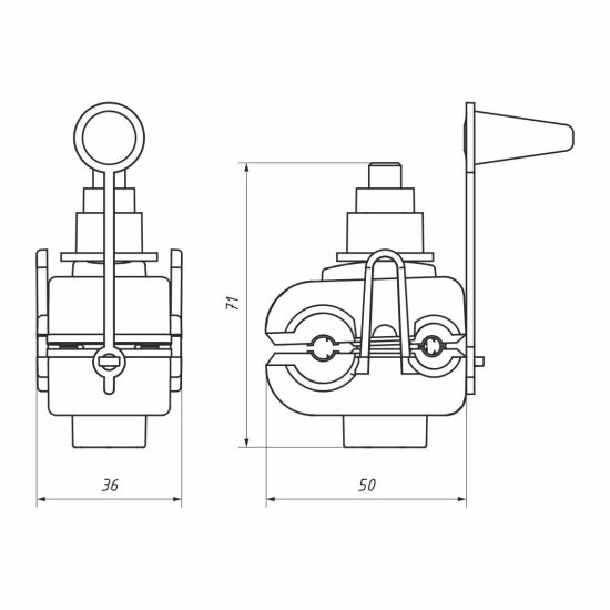 Зажим ответвительный для СИП-2 СИП-4 ВК 16х150/4х54,6 CT 70 P прокалывающий