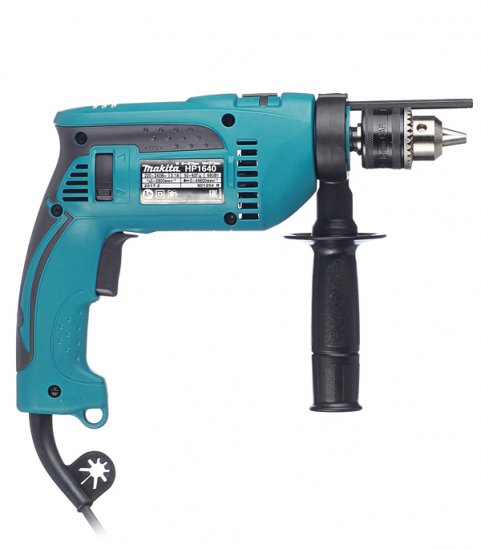 Дрель сетевая ударная Makita HP1640 680 Вт ключевой патрон