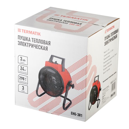 Пушка тепловая электрическая 3 кВт Termatik прямого нагрева (EHG-3R1)