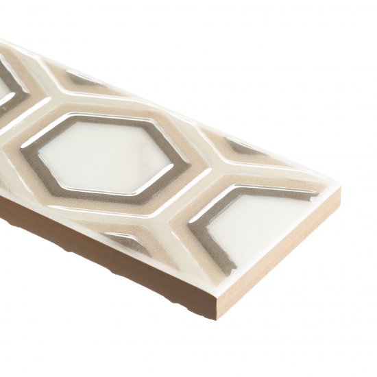 Плитка бордюр Kerama Marazzi Гран Пале белая 250х54х8 мм