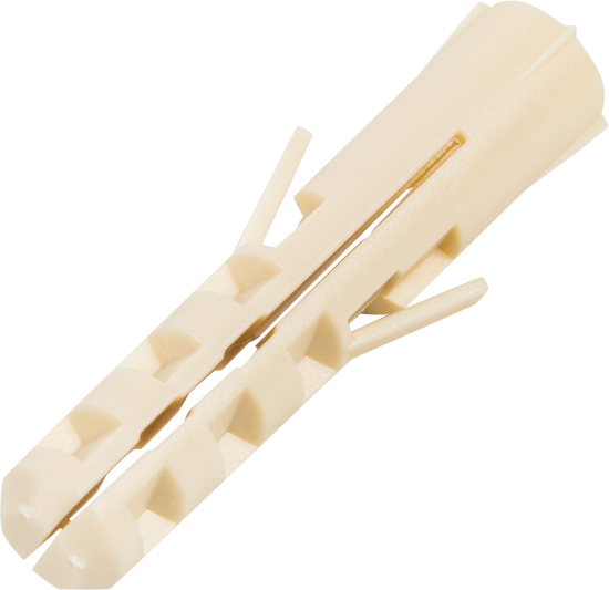 Дюбель распорный для полнотелых материалов 60 мм нейлон цвет бежевый 25 шт.