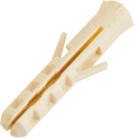Дюбель распорный для полнотелых материалов 5x25 мм нейлон цвет бежевый 100 шт.