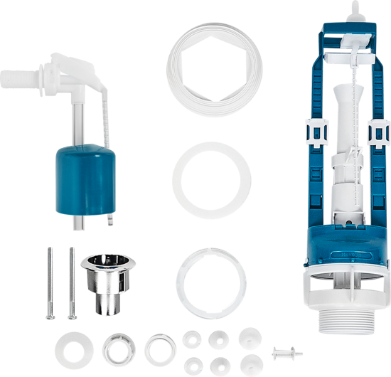 Арматура универсальная с боковым подводом WC АБ-63.3 хромированная кнопка
