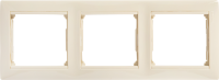 Рамка для розеток и выключателей Legrand Valena 3 поста цвет слоновая кость