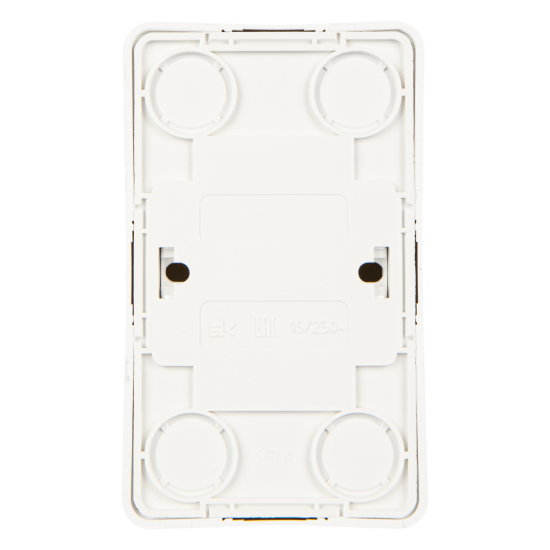 Розетка двойная накладная Systeme Electric Этюд с заземлением со шторками цвет белый