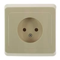 Розетка встраиваемая Systeme Electric Этюд без заземления, цвет бежевый