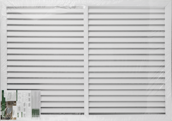 Решётка декоративная 60x90 см цвет белый