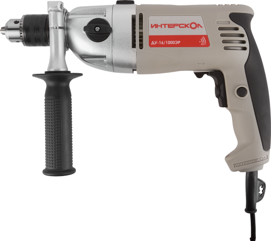 Дрель сетевая ударная Интерскол ДУ-16/1000ЭР, 1000 Вт