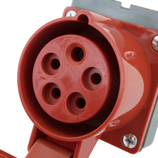 Розетка силовая IEK ноль заземление 16 А 380 В