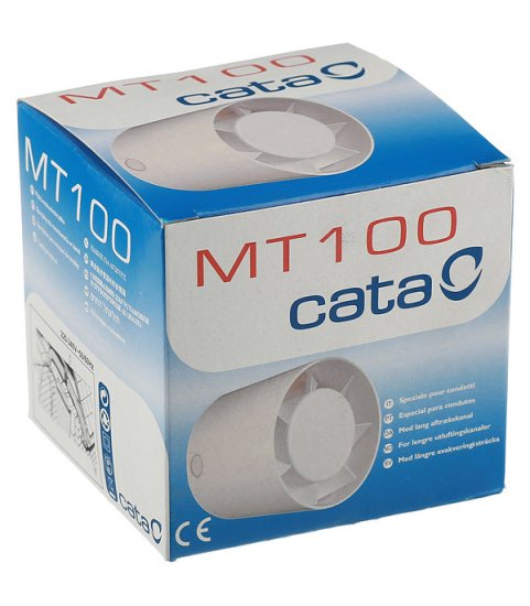 Вентилятор канальный осевой Cata MT-100 d100 мм слоновая кость