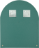Зеркало для ванной Omega Glass NNKP211М с полкой 50x60 см арка
