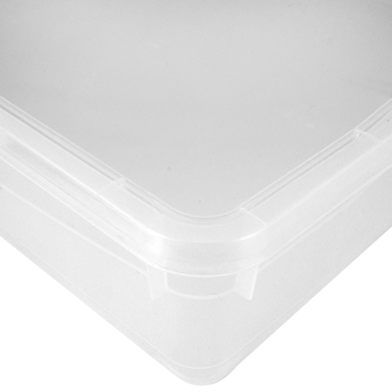 Ящик Кристалл 40x8.5x33.5 см 9 л пластик с крышкой цвет прозрачный