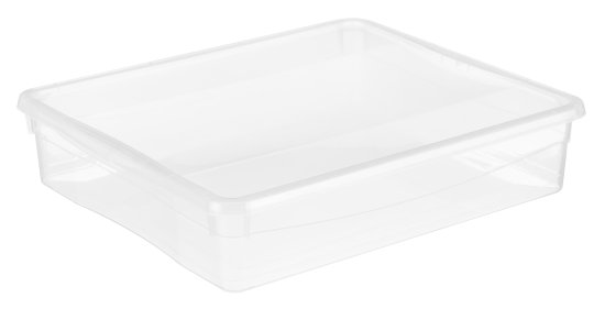 Ящик Кристалл 40x8.5x33.5 см 9 л пластик с крышкой цвет прозрачный