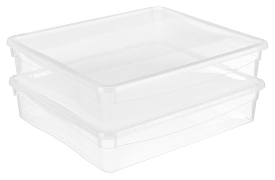 Ящик Кристалл 40x8.5x33.5 см 9 л пластик с крышкой цвет прозрачный