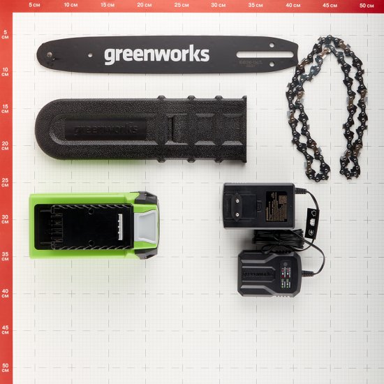 Пила цепная аккумуляторная Greenworks 40V G40CS30IIK2 40 В 12