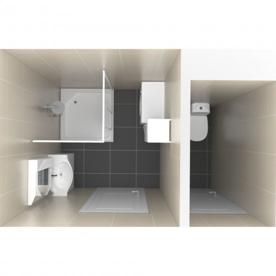 Душевая ширма Metakam квадратная 89x89x177см цвет профиля белый раздвижная стекло 4мм матовое