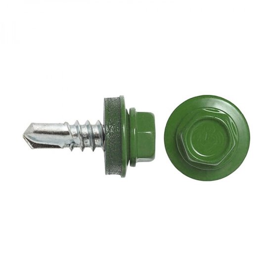 Кровельный саморез swfs 4.8х28 RAL-6002 250 шт.
