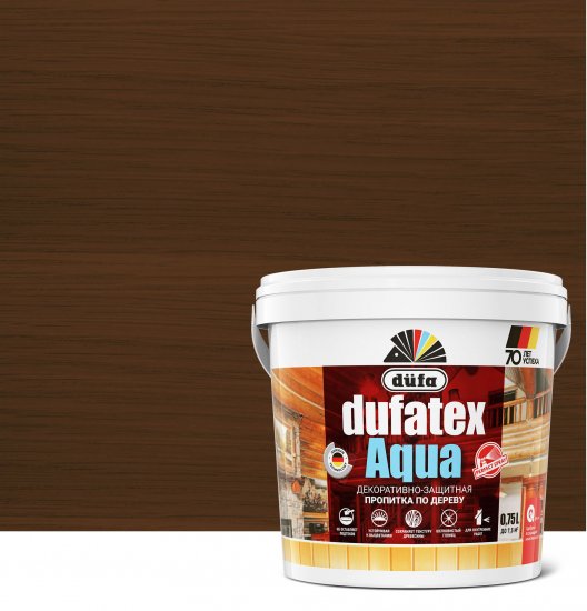 Пропитка для дерева водная цвета палисандр Dufatex aqua 0.75 л