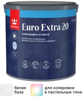 Краска для стен и потолков Tikkurila Euro Extra полуматовая цвет белый база А 2.7 л