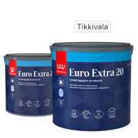 Краска для стен и потолков Tikkivala Euro Extra полуматовая цвет белый база А 2.7 л