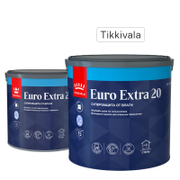 Краска для стен и потолков Tikkivala Euro-20 полуматовая прозрачная база С 2.7 л