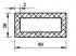 Труба прямоугольная алюминий 50x20x2x2000 мм