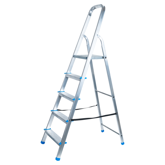 Стремянка алюминиевая Ladderbel STR-AL-5 5 ступеней, максимальная нагрузка 150 кг