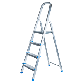 Стремянка алюминиевая Ladderbel STR-AL-4 4 ступени, максимальная нагрузка 150 кг