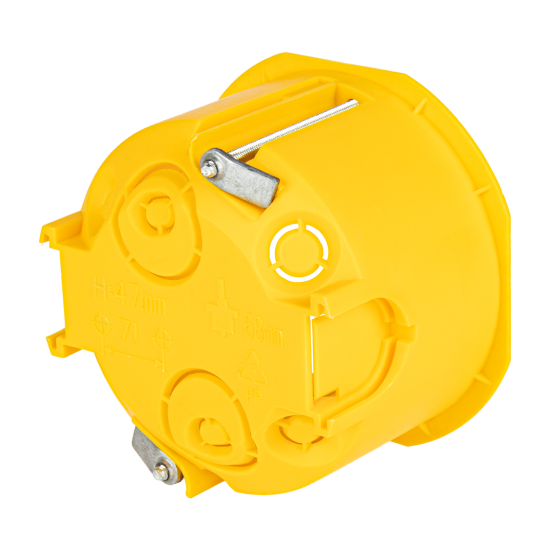 Подрозетник Systeme Electric под гипсокартон 68x47 мм цвет желтый