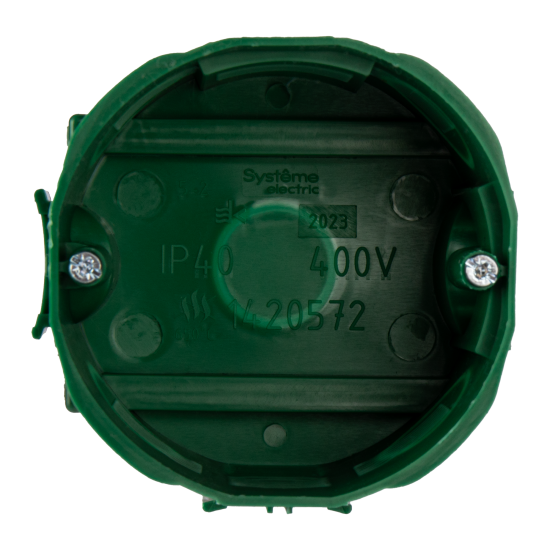 Подрозетник Systeme Electric Lexel под бетон 76x47 мм цвет зеленый