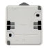 Розетка накладная влагозащищённая Systeme Electric Этюд с заземлением со шторками IP44 цвет серый