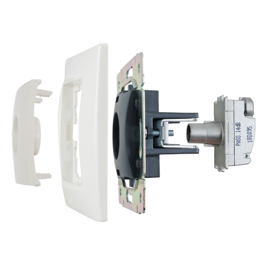 Розетка TV (телевизионная) - Legrand Valena - проходная - слоновая кость
