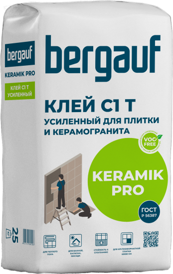 Клей для керамогранита Bergauf Keramik Pro 25 кг