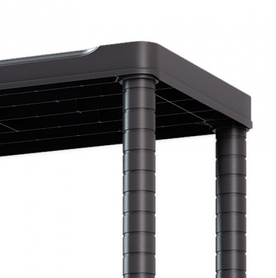Стеллаж Optimus пластиковый 5 полок 187x90x40 см цвет чёрный нагрузка на полку 70 кг