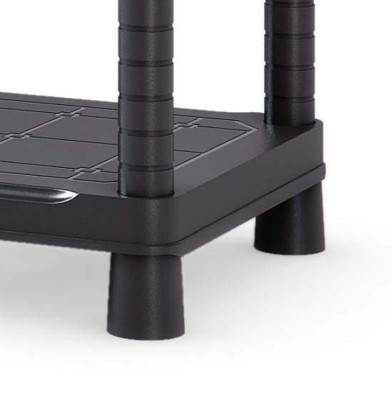 Стеллаж Optimus пластиковый 5 полок 187x90x40 см цвет чёрный нагрузка на полку 70 кг