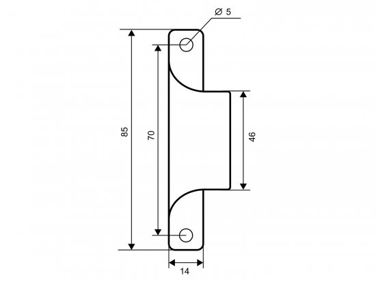 Ручка балконная притворная, металл, цвет белый