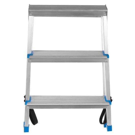 Стремянка алюминиевая двусторонняя Ladderbel STR2-AL-3 3 ступени, максимальная нагрузка 150 кг