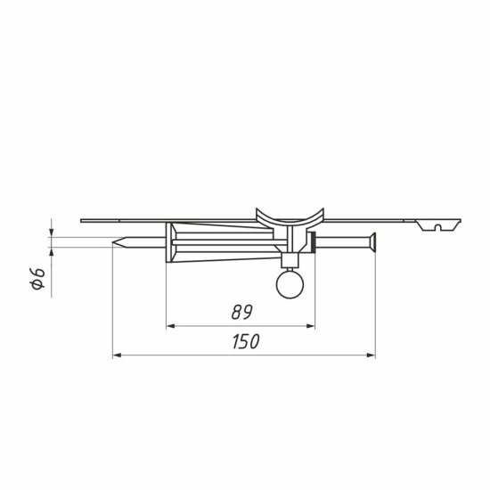 Крепление фасадное Нилед SFW 50 для деревянных опор