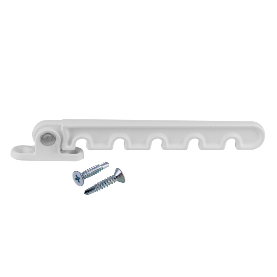 Ограничитель оконный 175 мм сталь цвет белый