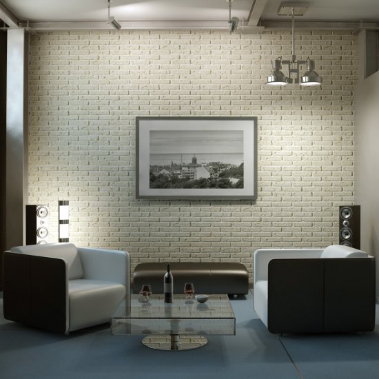 Камень искусственный Monte Alba Эллин Брик белый 1.1м²