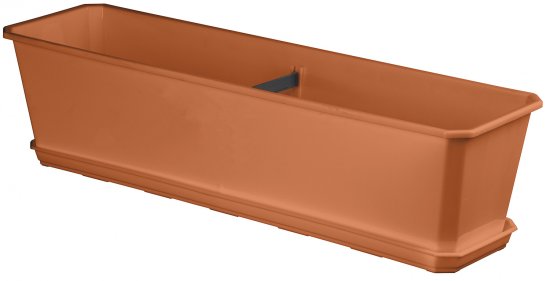 Ящик балконный Idi Land 60x17x15 см v10.5 л пластик терракотовый