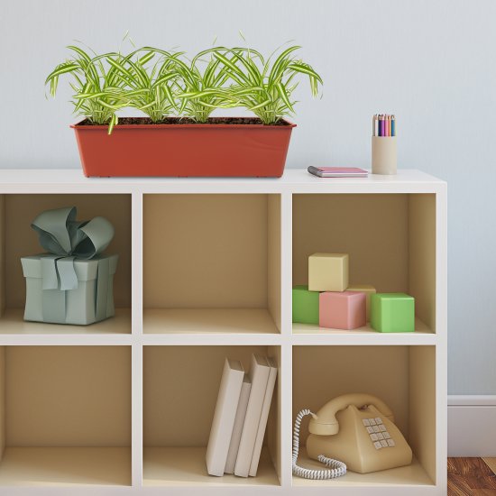 Ящик балконный Idi Land 60x17x15 см v10.5 л пластик терракотовый