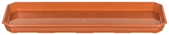 Поддон для балконного ящика Idi Land 40 см, 37x14x2.4 см, пластик терракотовый