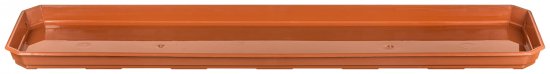 Поддон для балконного ящика Idi Land 13.8x2.4x56.8 см пластик терракотовый