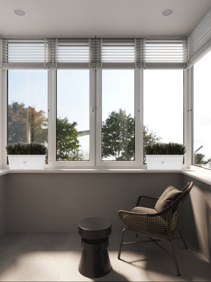 Ящик балконный Idi Land 40x17x15 см v7 л пластик мраморный