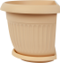 Кашпо Idea Ливия ø26 h19 см v2.8 л пластик бежевый