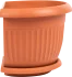 Кашпо Idea Ливия ø26 h19 см v2.8 л пластик терракотовый