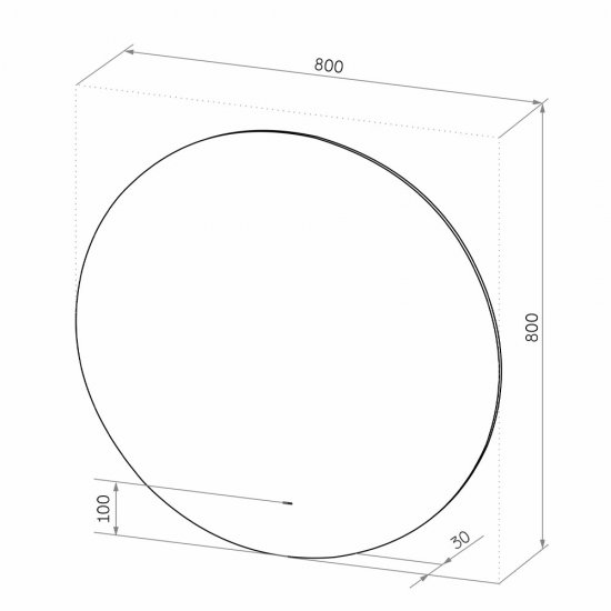 Зеркало с подсветкой круглое 80 см бесконтактный сенсор Continent Circulo (ЗЛП2390)