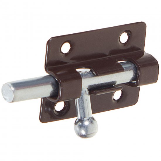 Задвижка прямоугольная Левша ШП-40 60x30 мм цинк/сталь цвет коричневый